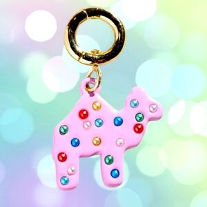 Pink Gemstone Camel Keychain Charm for Kids